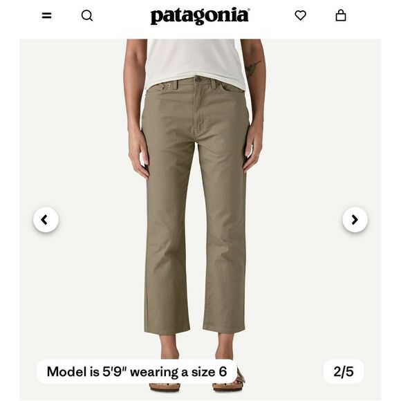 Patagonia Women Green Capri Crop Outdoor Gorpecore Lightweight Pants 6 - Picture 1 of 8